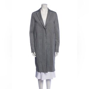 HARRIS WHARF Houndstooth Plaid Trench EUC